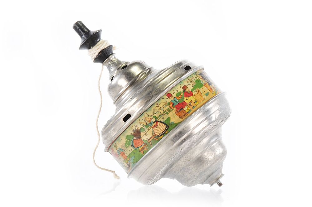 Lot 255: German Choral Spinning Top with Kids