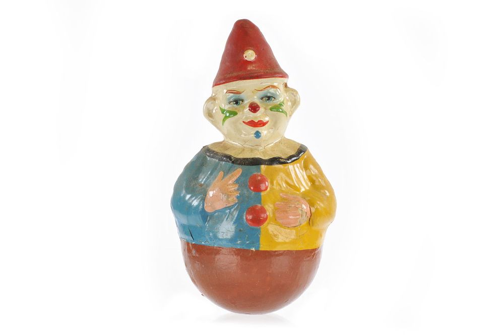 Lot 260: Schoenhut Rolly Dolly Blue and Yellow Clown