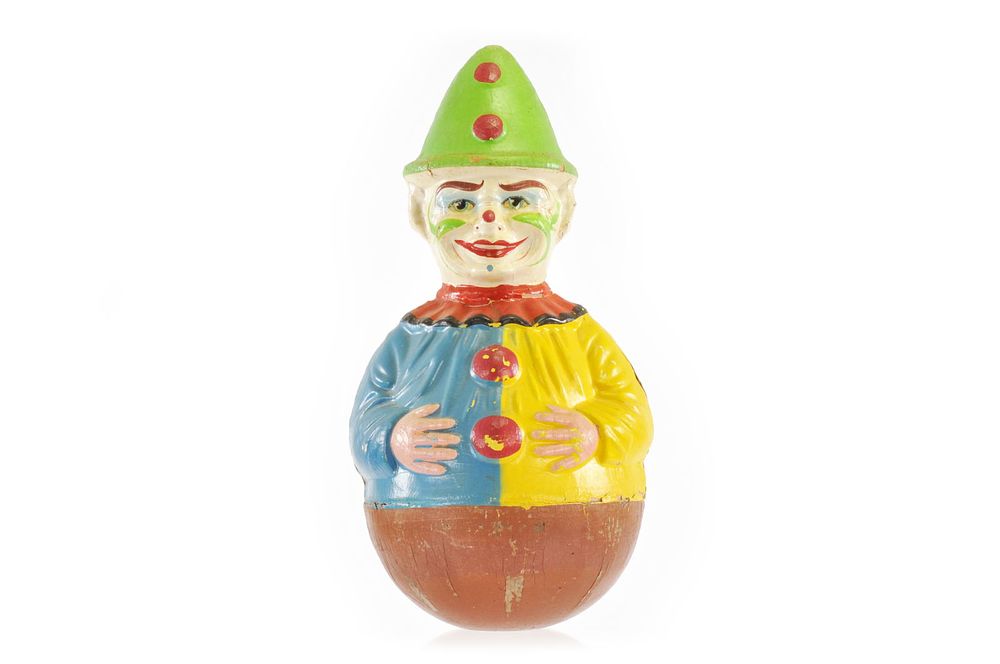 Lot 264: Schoenhut Rolly Dolly Clown Lot with Brown Base