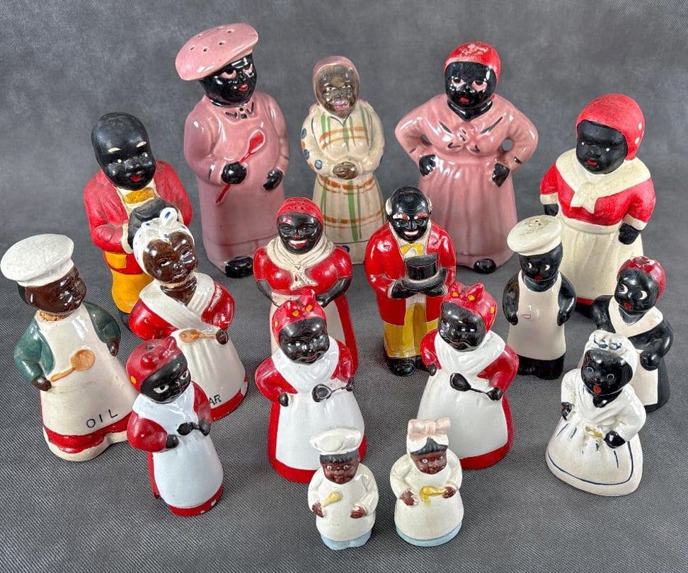 Lot 281: Huge lot of Mammy and Chef Salt and Pepper Shakers