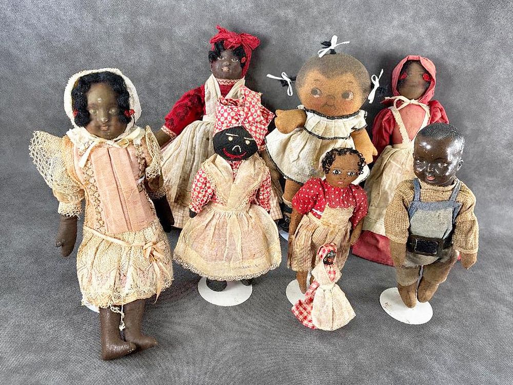 Lot 285: Amazing Group of Antique Black Dolls