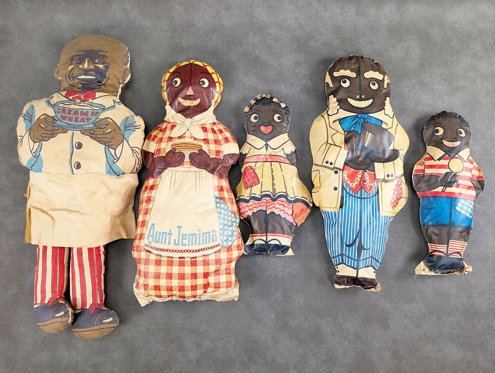 Lot 290: 5 Advertising Dolls Aunt Jemima Uncle Mose Cream of Wheat