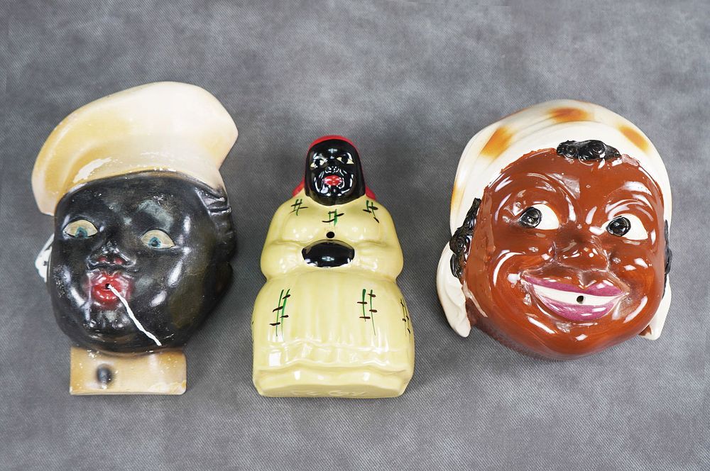 Lot 307: Lot of 3 String Holders Ceramic and Plaster