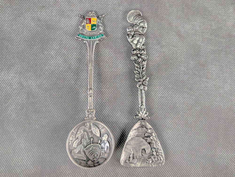 Lot 327: Antique Lot of 2 Black Natives Souvenir Spoons 1 is Sterling Silver