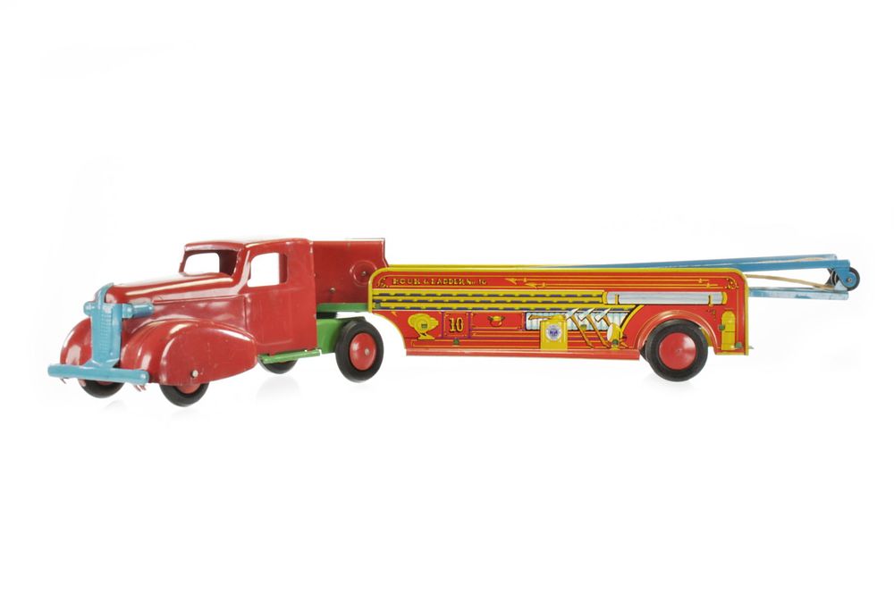 Lot 157: Beautiful Wyandotte Multi-Color Steel Ladder Truck