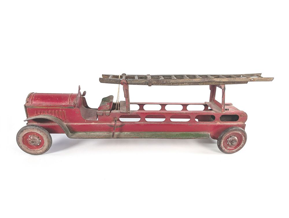 Lot 159: Turner Toys Pressed Steel Fire Ladder 1920s