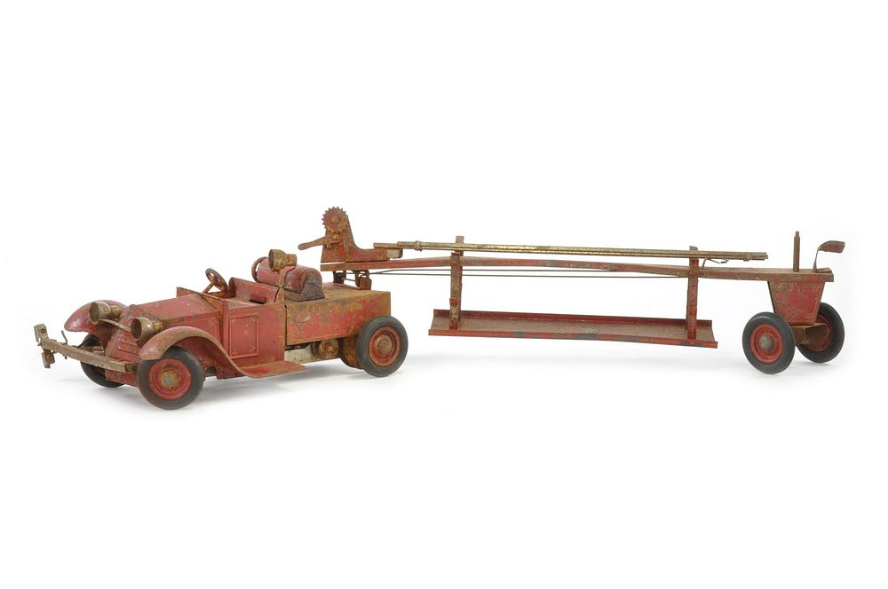 Lot 161: Kokomo Electricar Rare Fire Engine and Ladder