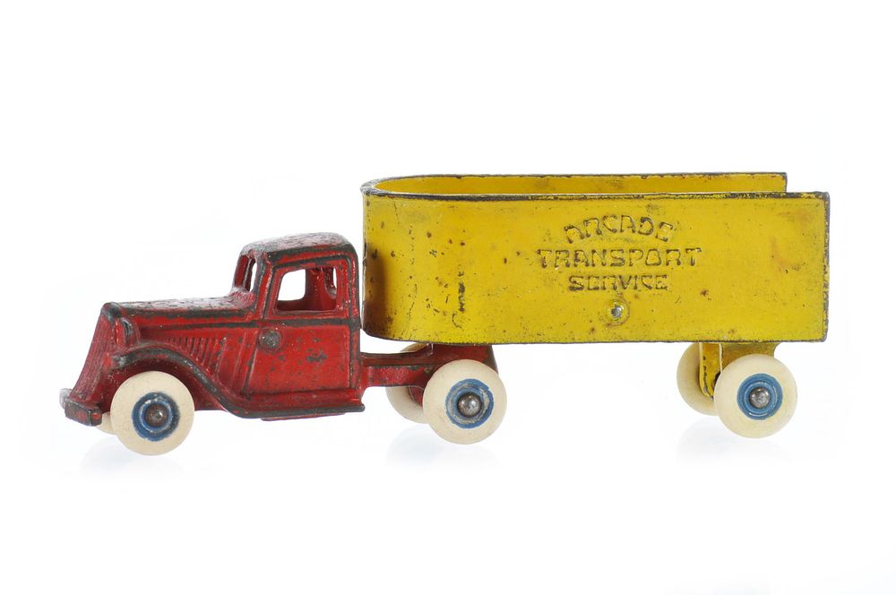 Lot 198: 1934 Arcade Transport Chevrolet Trailer and Truck