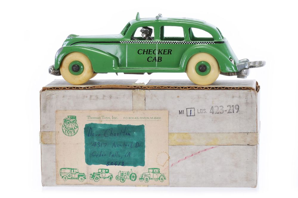 Lot 202: Green Checker Cab by Hubley and Thomas