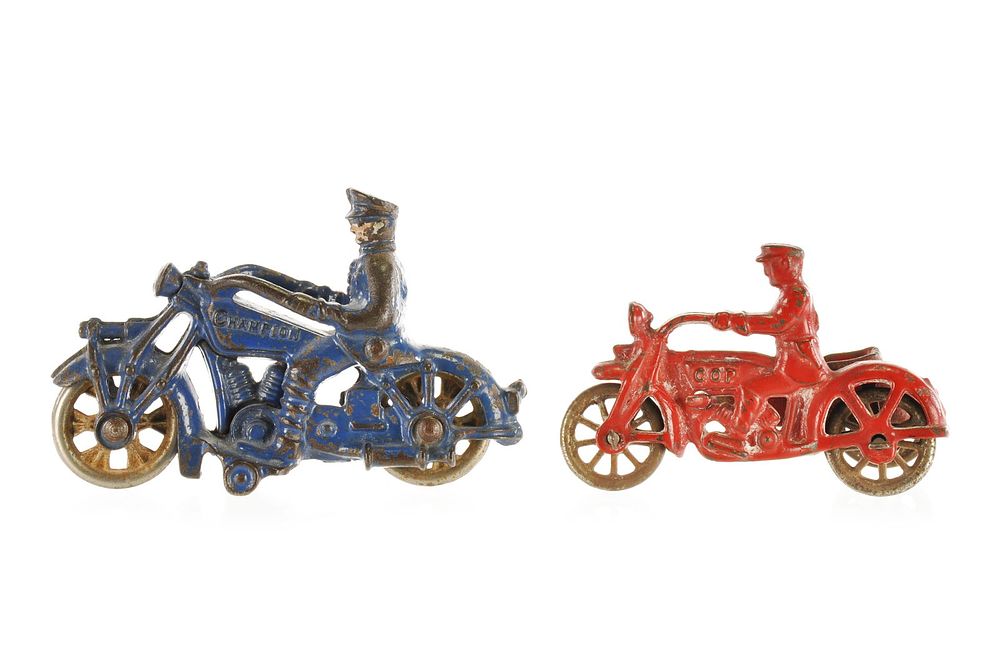 Lot 225: Hubley Motorcycle and Champion Cast Iron