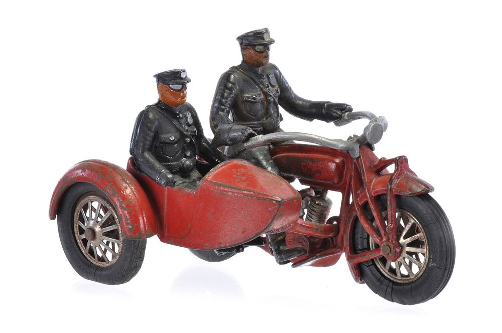 Lot 228: Red Indian Motorcycle with Sidecar