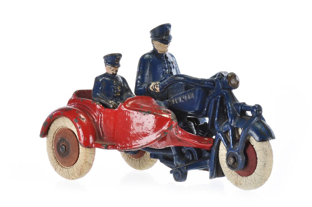Lot 246: Champion Motorcycle with Sidecar and Rider, Extra Clean