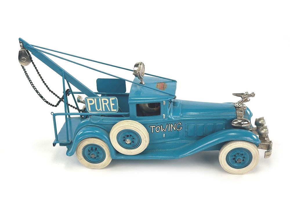 Lot 259: Unusual Blue Packard Tow Truck for Pure Oil