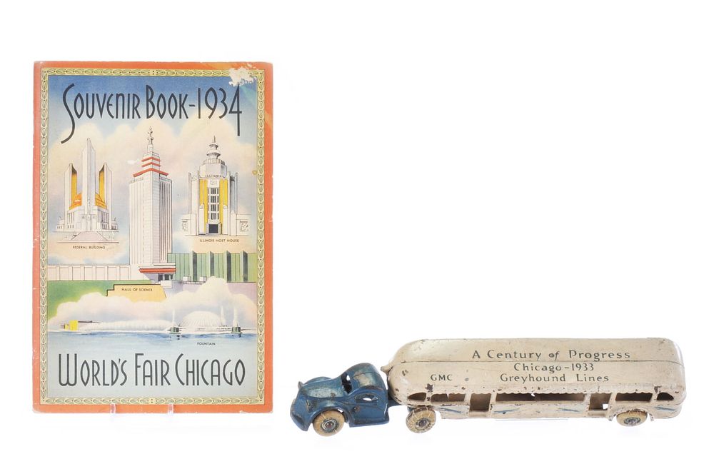Lot 263: GMC Greyhound Century of Progress Bus and Souvenir Book