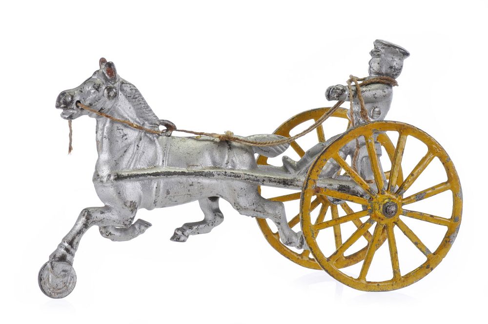Lot 268: Shimer Road Cart Cast Iron Horse Drawn Surrey