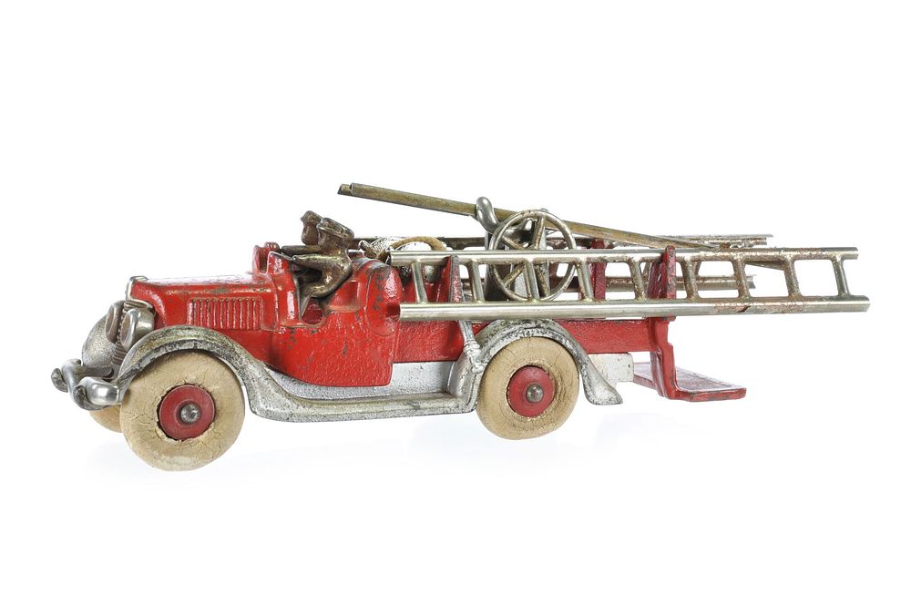 Lot 282: Rare Hubley Cast Iron Ladder Tower with Open Cab