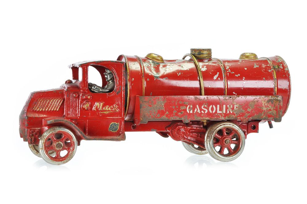 Lot 301: Arcade Toys Mack Gasoline Truck in Red