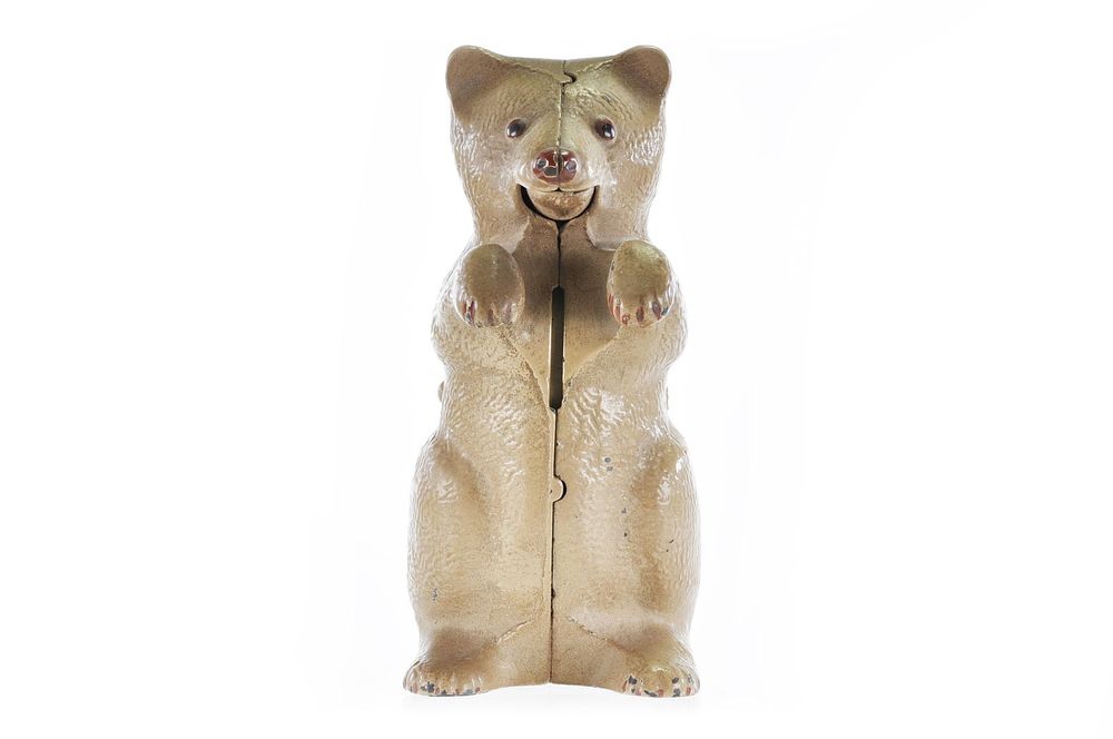Lot 322: Kenton ca. 1900s No. 609 Teddy Bear Mechanical Bank in Cinnamon