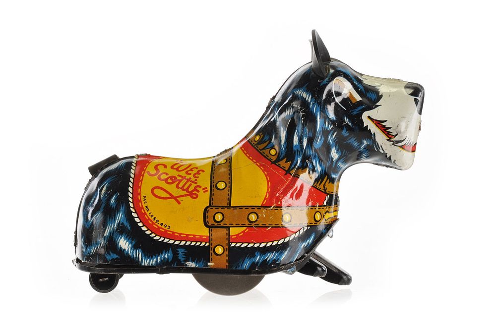 Lot 343: Marx Wee Scottie Tin Litho Windup Dog