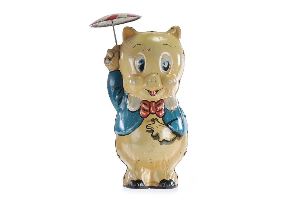 Lot 348: Marx ca. 1939 Porky Pig Tin Litho Windup