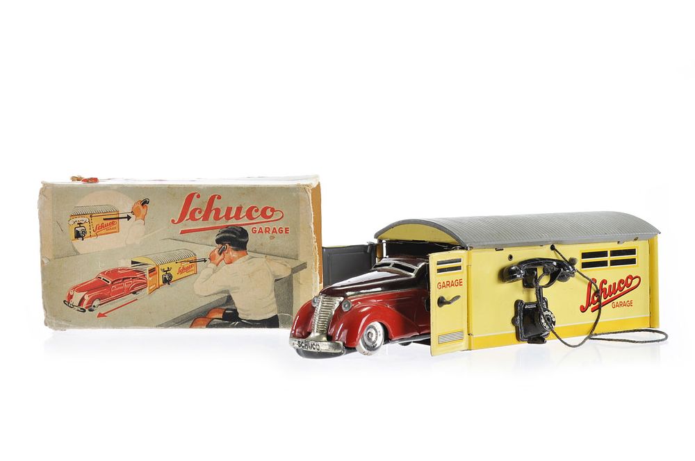 Lot 350: Schuco Garage 1500 Boxed and Schuco Patent 1010 Vehicle