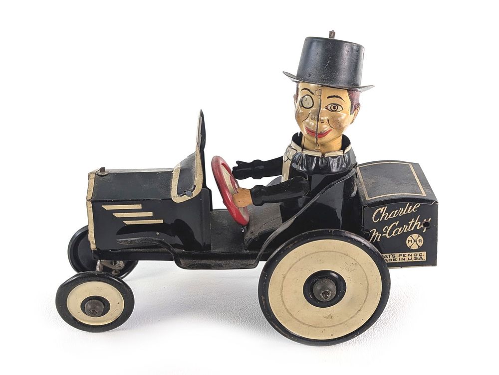 Lot 359: Louis Marx Tin Litho Windup Charlie McCarthy Works