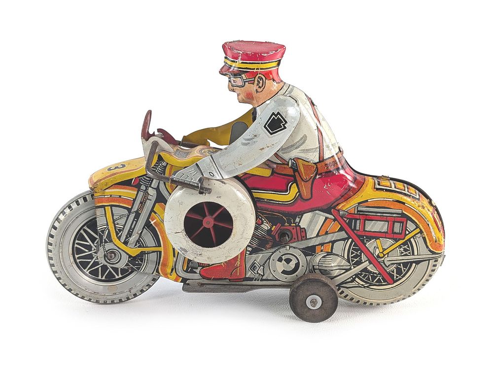 Lot 367: Louis Marx Windup Tin Litho Motorcycle Works