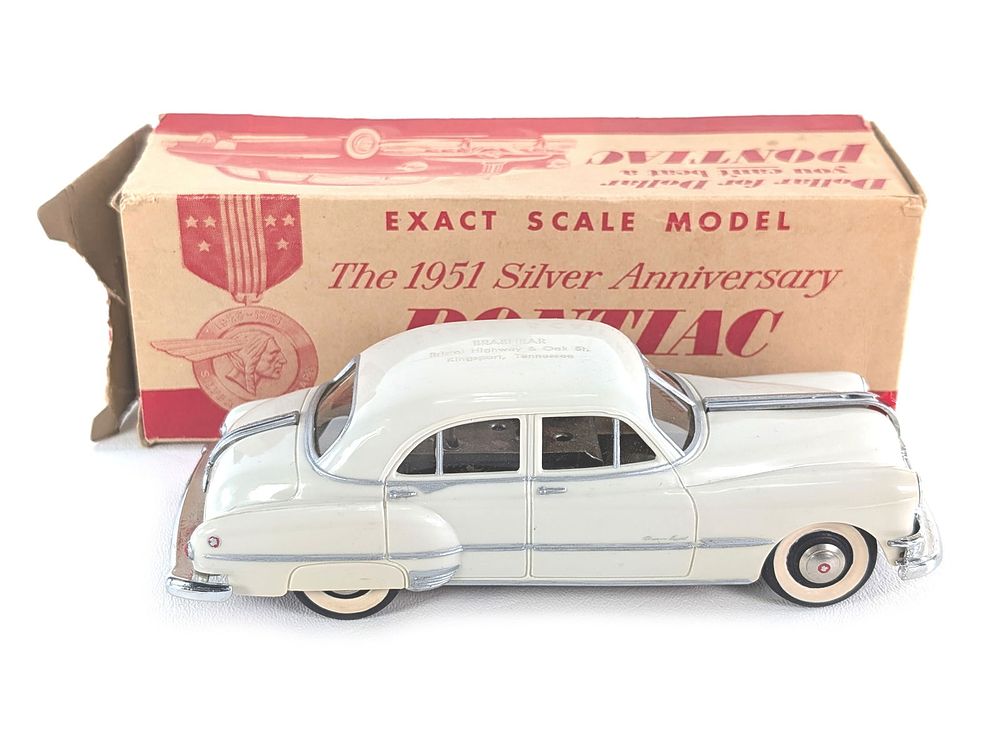 Lot 407: Incredible Windup Aluminum Model Toy Inc. Promo Car Stamped on Top Boxed