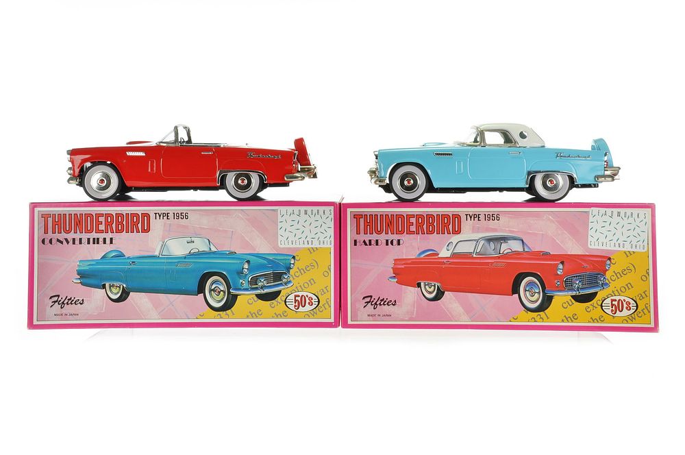 Lot 418: 1956 Thunderbird Tin Convertible and Hardtop, Japan Boxed