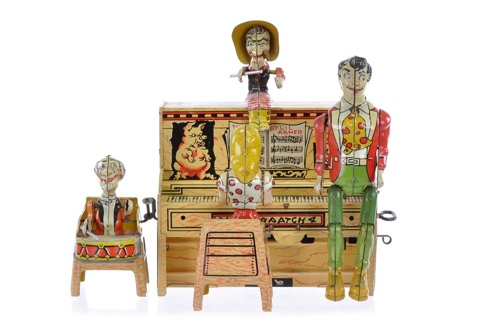 Lot 419: Unique Art Tin Lil' Abner and Dogpatch Band Tin Windup