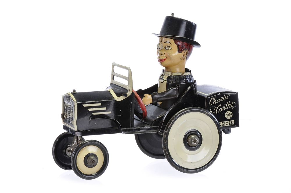 Lot 425: Charlie McCarthy Crazy Car Tin Windup by Marx