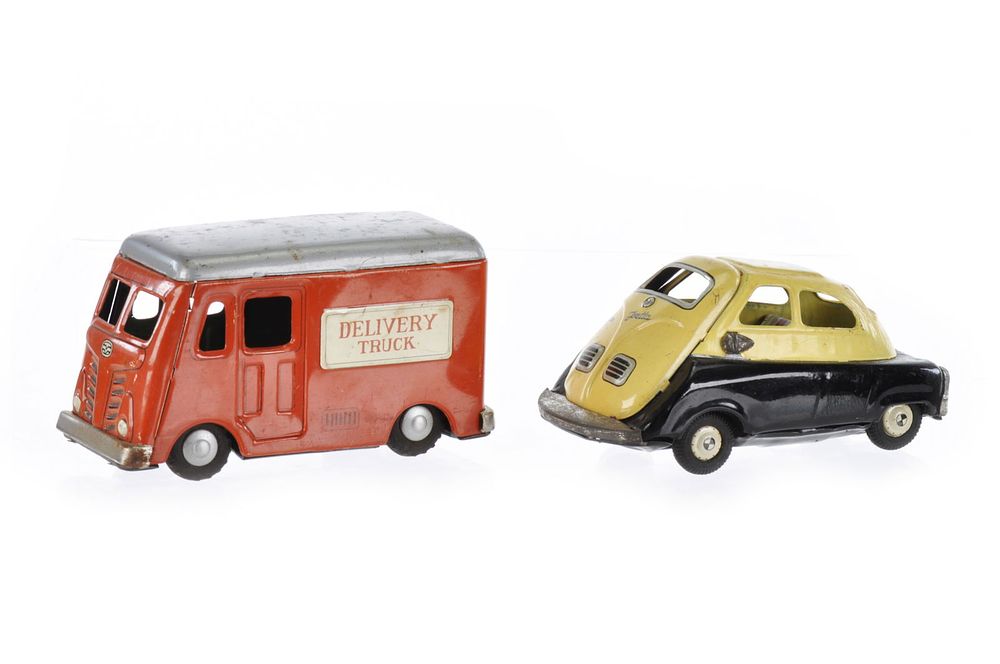 Lot 430: Tin BMW Isetta and Delivery Truck from Japan