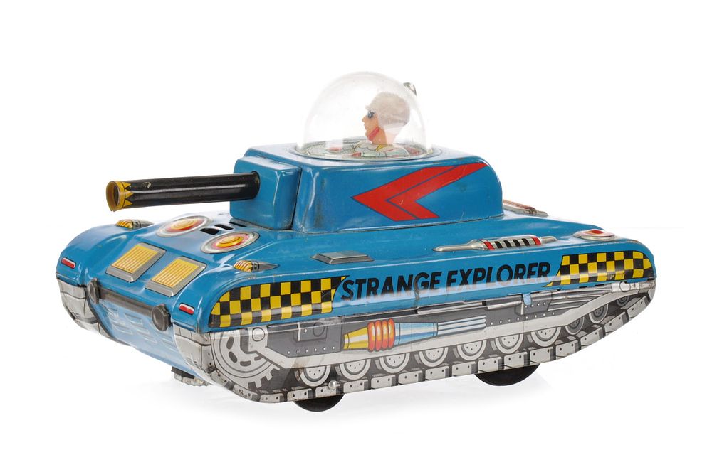 Lot 450: Strange Explorer Tin Tank and Gorilla