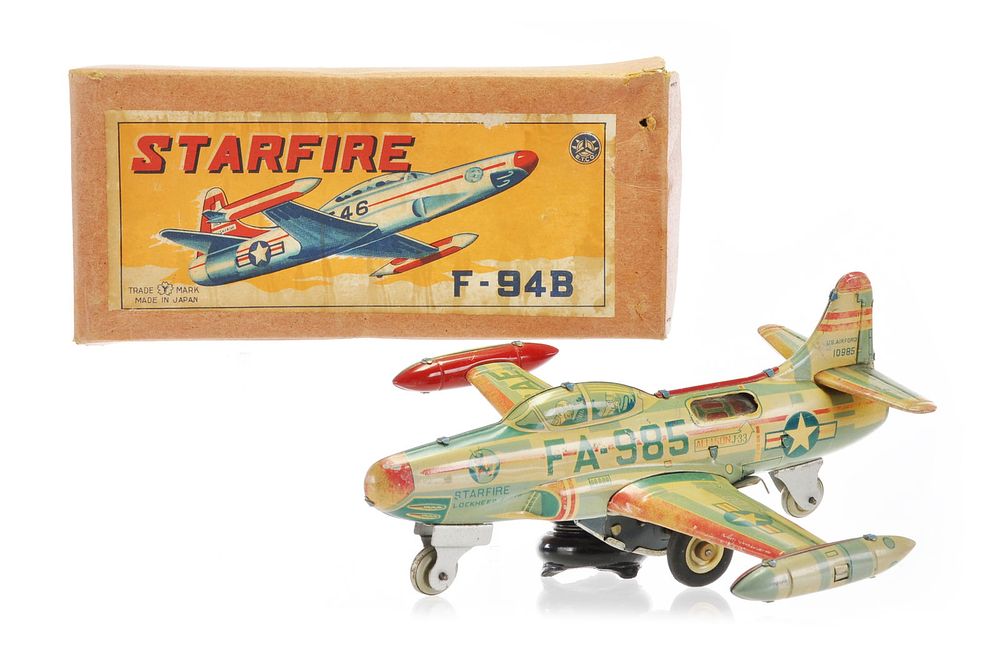 Lot 455: Starfire Japanese Tin F-94B Tin by Yonezawa Boxed