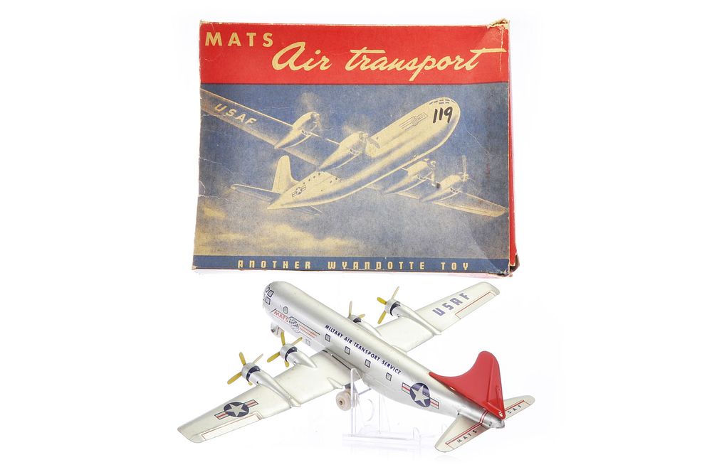 Lot 459: Boxed USAF MATS Bomber Steel Airplane