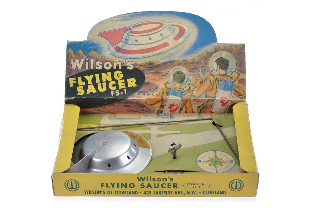 Lot 464: Wilson's Flying Saucer Toy Set FS-1 Boxed