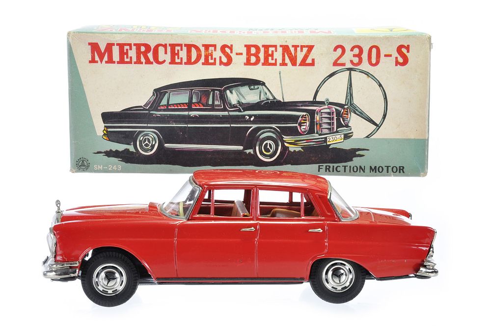 Lot 482: Mercedes Benz 230-S by Sanshin Tin Automobile Toy