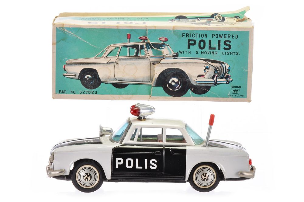 Lot 524: Ichiko Polis / Police Tin Car with Box, Japan