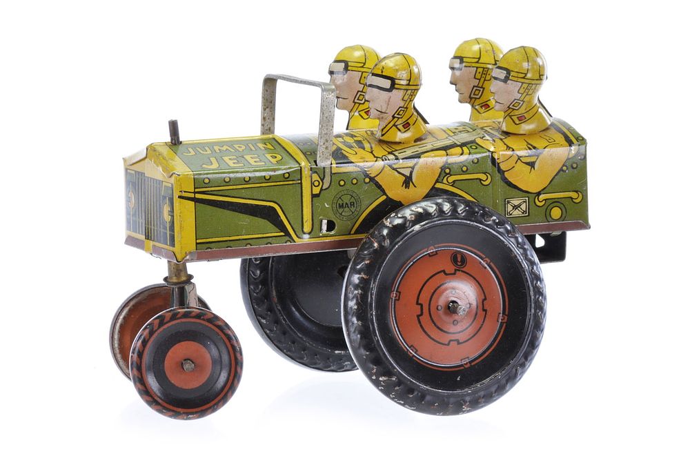 Lot 528: Jumpin Jeep by Marx Toys, Tin Windup
