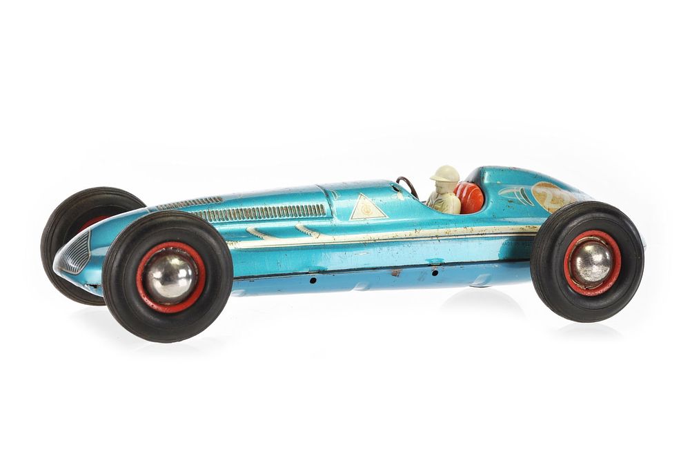 Lot 530: Tippco Blue Race Car #22 Tin Friction with Siren