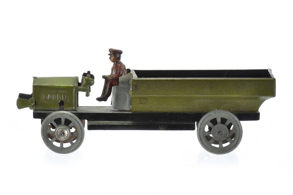 Lot 537: Non-Windup Penny Toy Truck in Green by Distler