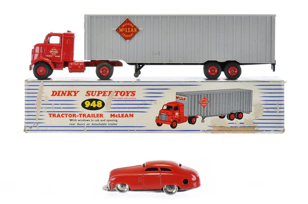Lot 538: Dinky Supertoys 948 Boxed Truck and Schuco Car Lot of 2