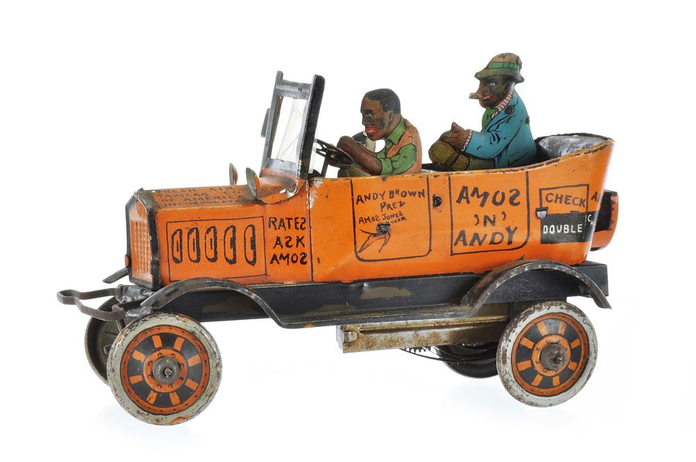 Lot 567: Amos N Andy Fresh Air Cab by Marx Tin Windup
