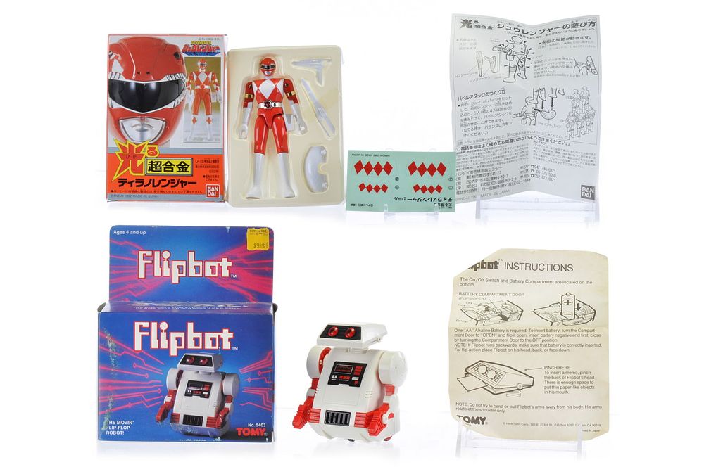 Lot 588: Flipbot and Power Rangers Bandai Lot of 2 Space Toys