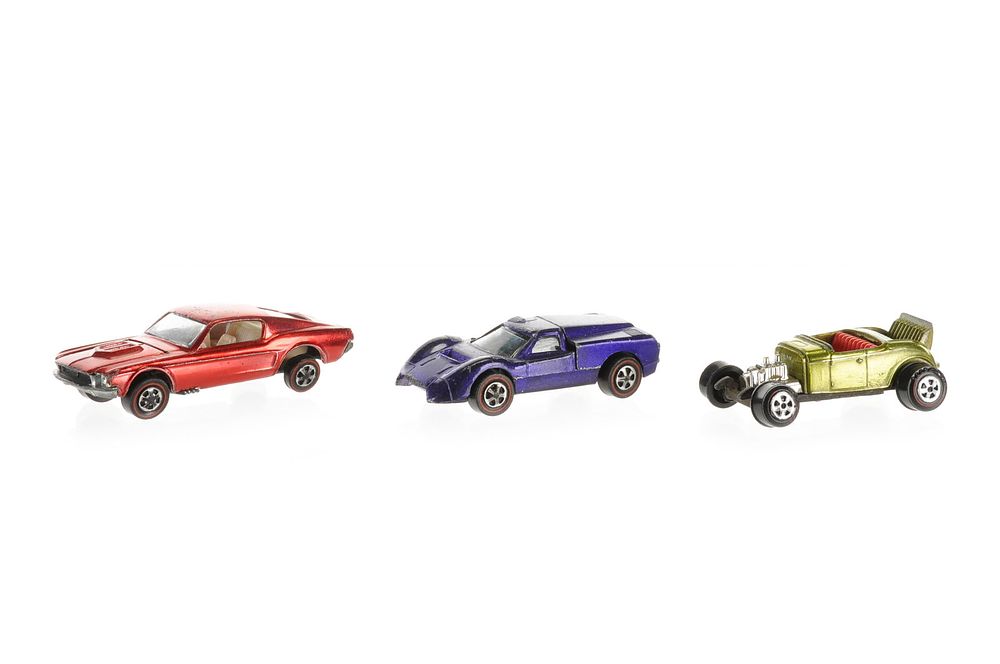 Lot 619: Mustang Redline Hotwheels Lot with J Car and Ford