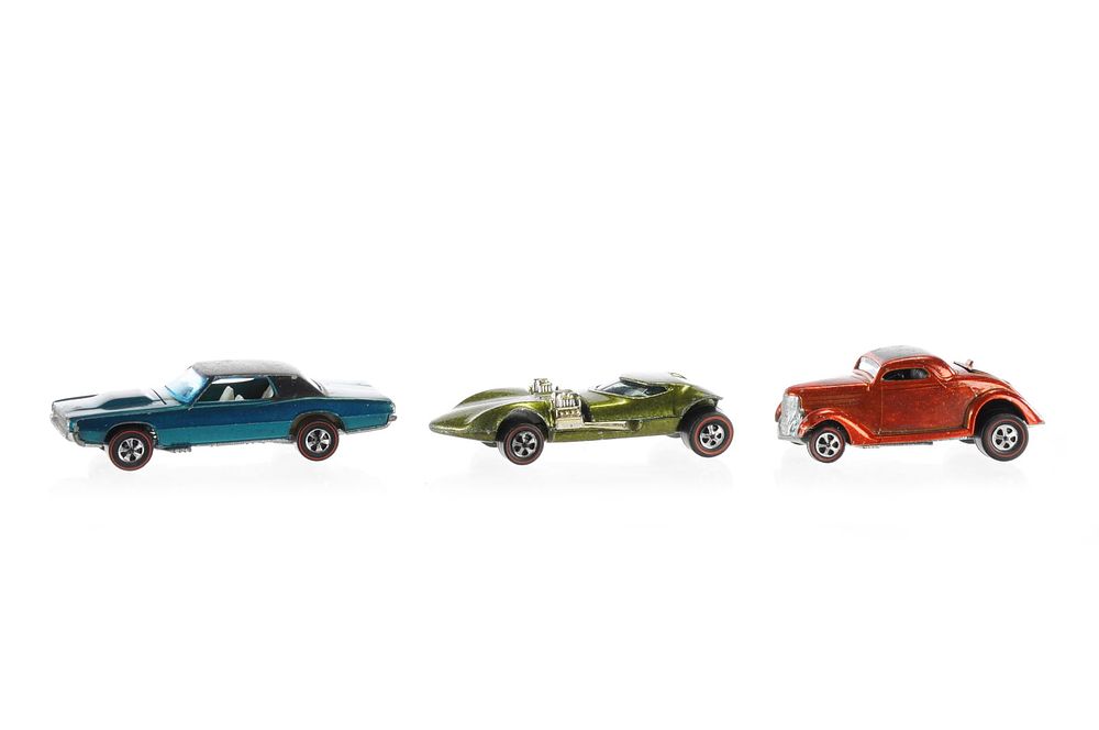 Lot 623: Aqua Custom T-Bird, Olive Twin Mill, Ford Redline Hotwheels