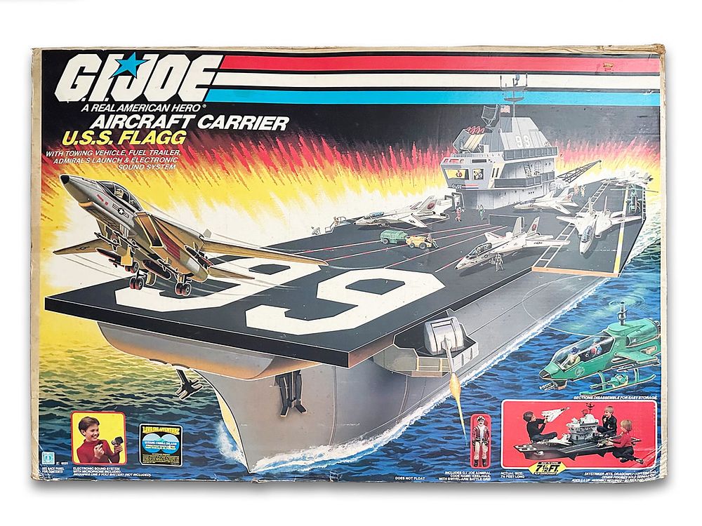 Lot 638: Sealed G.I. Joe U.S.S. Flagg Incredible Boxed 1980s Toy Aircraft Carrier