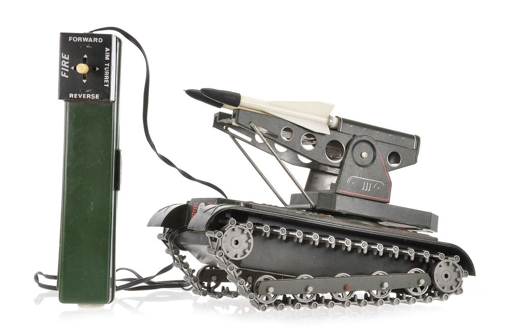 Lot 544: Masudaya MS-58 Missile Tank Battery Op Tin, Japan