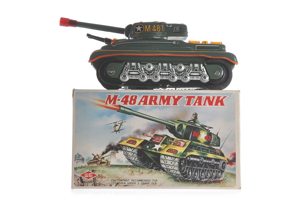 Lot 552: M-48 Army Tank Tin with Box