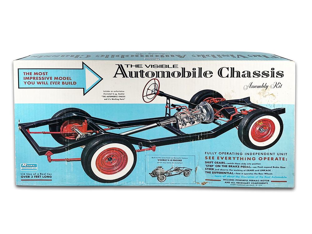 Lot 617B: Incredible The Visible Automobile Chassis Assembly Kit by Renwal